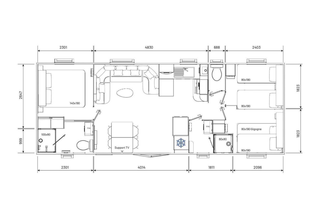 Mobil Home Neuf 6/8 Pers Biville-sur-Mer Exterior photo